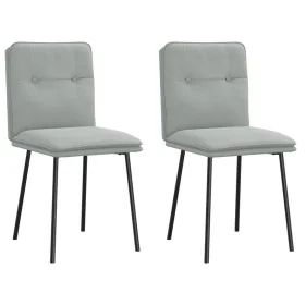 Sillas de comedor 2 unidades terciopelo gris claro by , dining chairs - Ref: Foro24-4101309, Price: 88,74 €, Discount: %