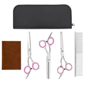 Set de tijeras de peluquería canina 4 piezas acero inoxidable by , Pet hair clippers - Ref: Foro24-4101328, Price: 22,75 €, D...