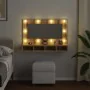 Mueble con espejo y LED roble artesanal 90x31,5x62 cm by , bathroom vanities - Ref: Foro24-857006, Price: 79,01 €, Discount: %