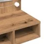 Mueble con espejo y LED roble artesanal 90x31,5x62 cm by , bathroom vanities - Ref: Foro24-857006, Price: 79,01 €, Discount: %