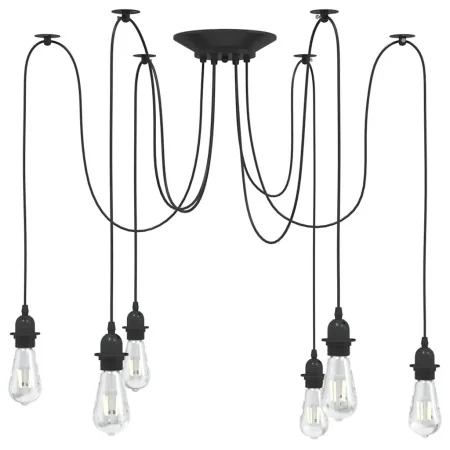Lámpara colgante con 6 portalámparas E27 metal negro von , Lampen - Ref: Foro24-4103455, Preis: 42,98 €, Rabatt: %