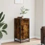 Aparador madera ingeniería y metal roble ahumado 35,5x35x76 cm by , Sideboards - Ref: Foro24-848961, Price: 67,61 €, Discount: %