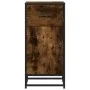 Aparador madera ingeniería y metal roble ahumado 35,5x35x76 cm by , Sideboards - Ref: Foro24-848961, Price: 67,61 €, Discount: %