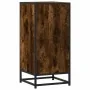 Aparador madera ingeniería y metal roble ahumado 35,5x35x76 cm by , Sideboards - Ref: Foro24-848961, Price: 67,61 €, Discount: %