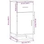Aparador madera ingeniería y metal roble ahumado 35,5x35x76 cm by , Sideboards - Ref: Foro24-848961, Price: 67,61 €, Discount: %