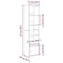 Estantería madera de ingeniería roble ahumado 31x24x127 cm by , Bookcases and shelves - Ref: Foro24-860350, Price: 53,02 €, D...