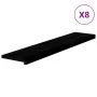 Peldaños de escalera 8 uds madera maciza roble marrón oscuro | Tu tienda online para hogar, jardín y más Foro24.es