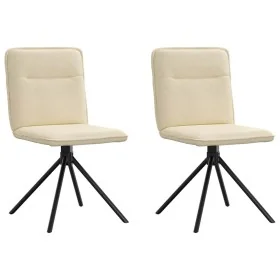 Sillas de comedor 2 unidades tela color crema von , Essstühle - Ref: Foro24-4101239, Preis: 104,25 €, Rabatt: %