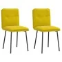 Sillas de comedor 2 unidades terciopelo amarillo | Tu tienda online para hogar, jardín y más Foro24.es