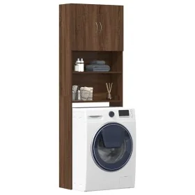 Armario de lavadora madera ingeniería roble marrón 64x24x190 cm von , Zubehör für Waschmaschinen und Trockner - Ref: Foro24-8...