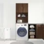 Armario de lavadora madera ingeniería roble marrón 64x24x190 cm von , Zubehör für Waschmaschinen und Trockner - Ref: Foro24-8...