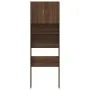 Armario de lavadora madera ingeniería roble marrón 64x24x190 cm von , Zubehör für Waschmaschinen und Trockner - Ref: Foro24-8...