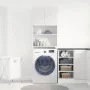 Armario lavadora madera ingeniería blanco brillante 64x24x190cm by , Accessories for washing machines and dryers - Ref: Foro2...