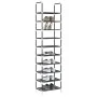 Zapatero 10 niveles negro 44x28x180 cm tejido no tejido by , Shoe racks and shoe organizers - Ref: Foro24-4100620, Price: 22,...
