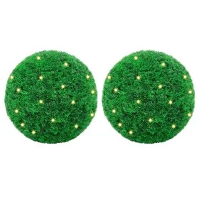 Bolas de boj artificial con luces LED 2 unidades 52 cm by , artificial flora - Ref: Foro24-3335909, Price: 142,31 €, Discount: %