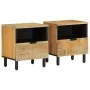 Mesitas de noche 2 uds madera maciza de mango marrón 40x33x46cm by , Nightstands - Ref: Foro24-4017727, Price: 109,84 €, Disc...