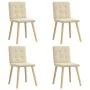 Sillas de comedor 4 unidades tela color crema | Tu tienda online para hogar, jardín y más Foro24.es