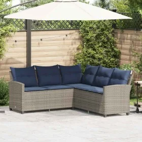 Sofá en forma de L con cojines ratán sintético gris von , Gartensets - Ref: Foro24-365419, Preis: 305,82 €, Rabatt: %
