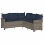 Sofá en forma de L con cojines ratán sintético gris de , Conjuntos de jardín - Ref: Foro24-365419, Precio: 305,82 €, Descuent...