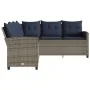 Sofá en forma de L con cojines ratán sintético gris de , Conjuntos de jardín - Ref: Foro24-365419, Precio: 305,82 €, Descuent...