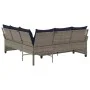 Sofá en forma de L con cojines ratán sintético gris de , Conjuntos de jardín - Ref: Foro24-365419, Precio: 305,82 €, Descuent...