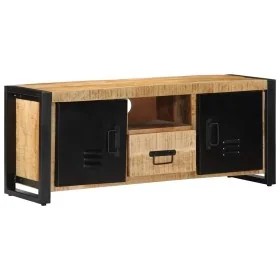Mueble de TV madera maciza de mango rugosa 100x30x40 cm by , TV Furniture - Ref: Foro24-4013589, Price: 201,79 €, Discount: %