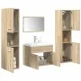 Juego de muebles de baño 5 pzas madera ingeniería roble Sonoma by , Bathroom furniture - Ref: Foro24-3325030, Price: 287,53 €...