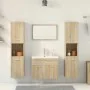 Juego de muebles de baño 5 pzas madera ingeniería roble Sonoma by , Bathroom furniture - Ref: Foro24-3325030, Price: 287,53 €...