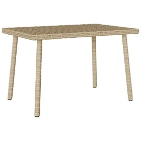 Mesa centro jardín rectangular beige 60x40x37cm ratán sintético by , Garden tables - Ref: Foro24-4104053, Price: 37,63 €, Dis...