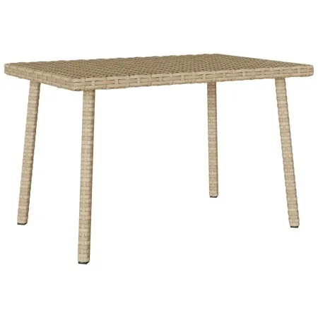 Mesa centro jardín rectangular beige 60x40x37cm ratán sintético de , Mesas de jardín - Ref: Foro24-4104053, Precio: 32,54 €, ...