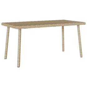 Mesa centro jardín rectangular beige 80x40x37cm ratán sintético by , Garden tables - Ref: Foro24-4104058, Price: 40,49 €, Dis...
