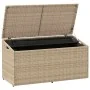 Caja de almacenaje jardín ratán sintético beige 110x50x58 cm by , Outdoor storage boxes - Ref: Foro24-4104072, Price: 113,81 ...