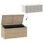 Caja de almacenaje jardín ratán sintético beige 110x50x58 cm by , Outdoor storage boxes - Ref: Foro24-4104072, Price: 113,81 ...