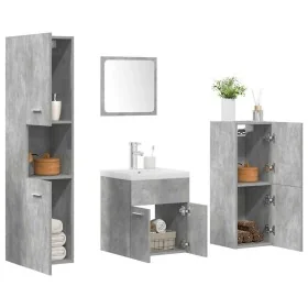 Set muebles de baño 5 piezas madera ingeniería gris hormigón von , Badezimmermöbel - Ref: Foro24-3324895, Preis: 243,10 €, Ra...