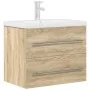 Set de muebles de baño 2 pzas madera contrachapada roble Sonoma von , Badezimmermöbel - Ref: Foro24-3324965, Preis: 190,80 €,...