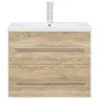 Set de muebles de baño 2 pzas madera contrachapada roble Sonoma von , Badezimmermöbel - Ref: Foro24-3324965, Preis: 190,80 €,...