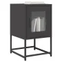 Mesita de noche acero laminado en frío negro 36x39x60,5 cm de , Mesitas de noche - Ref: Foro24-853326, Precio: 49,48 €, Descu...