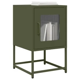 Mesita de noche de acero laminado verde oliva 36x39x60,5 cm by , Nightstands - Ref: Foro24-853330, Price: 52,09 €, Discount: %