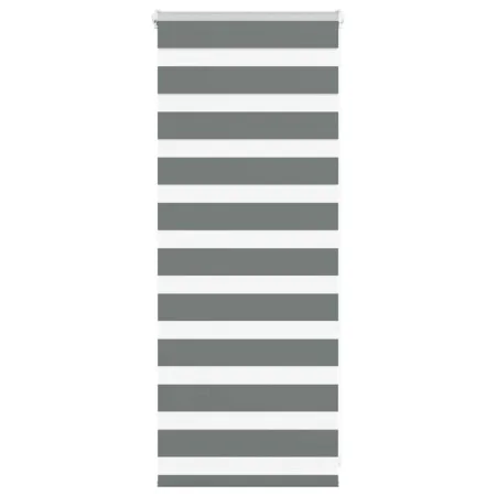 Estor cebra gris oscuro 60x100cm tejido ancho 55,9 cm poliéster by , Blinds and blinds - Ref: Foro24-4014097, Price: 20,28 €,...