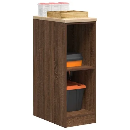 Armario de almacenamiento para garaje roble marrón 30x51x85 cm de , Armarios industriales - Ref: Foro24-860532, Precio: 49,03...
