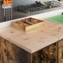 Armario de almacenamiento para garaje roble ahumado 30x51x85 cm de , Armarios industriales - Ref: Foro24-860530, Precio: 47,7...