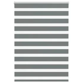 Estor cebra gris oscuro 95x100cm tejido ancho 90,9 cm poliéster by , Blinds and blinds - Ref: Foro24-4014104, Price: 20,16 €,...