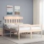 Bed for seniors with solid wood headboard 140x190cm by vidaXL, Beds and slatted bases - Ref: Foro24-3195396, Price: 152,52 €,...