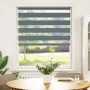 Estor cebra gris oscuro 100x150cm tejido ancho 95,9cm poliéster by , Blinds and blinds - Ref: Foro24-4014131, Price: 30,01 €,...