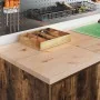 Armario de almacenamiento para garaje roble ahumado 40x51x85 cm de , Armarios industriales - Ref: Foro24-860566, Precio: 62,8...