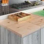 Armario de garaje de madera maciza pino gris Sonoma 30x51x85 cm by , Armarios industriales - Ref: Foro24-860558, Price: 54,29...