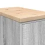 Armario de garaje de madera maciza pino gris Sonoma 30x51x85 cm by , Armarios industriales - Ref: Foro24-860558, Price: 54,29...