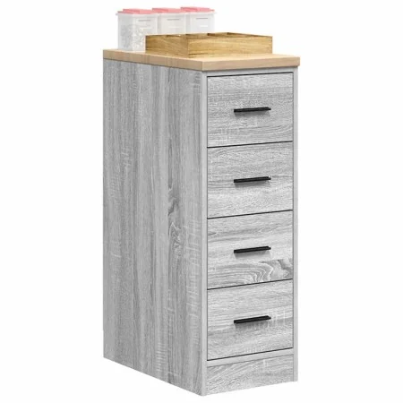 Armario de garaje de madera maciza pino gris Sonoma 30x51x85 cm by , Armarios industriales - Ref: Foro24-860585, Price: 81,41...