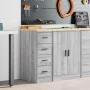 Armario de garaje de madera maciza pino gris Sonoma 30x51x85 cm by , Armarios industriales - Ref: Foro24-860585, Price: 81,41...