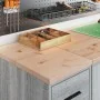 Armario de garaje de madera maciza pino gris Sonoma 30x51x85 cm by , Armarios industriales - Ref: Foro24-860585, Price: 81,41...